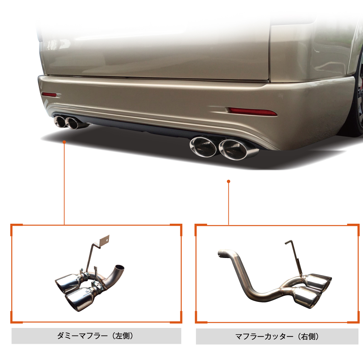 リアバンパーVer.Ⅱ＆ 専用オーバルデュアルマフラー